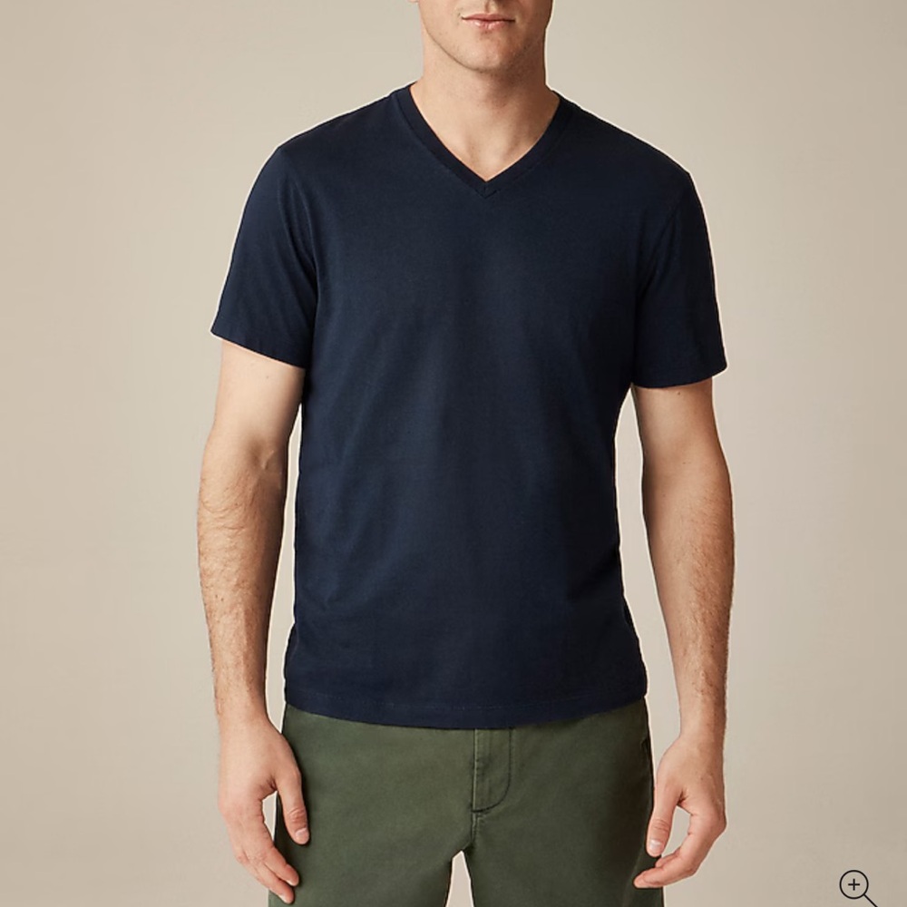 J.Crew Broken-in short-sleeve V-neck T-shirt in navy